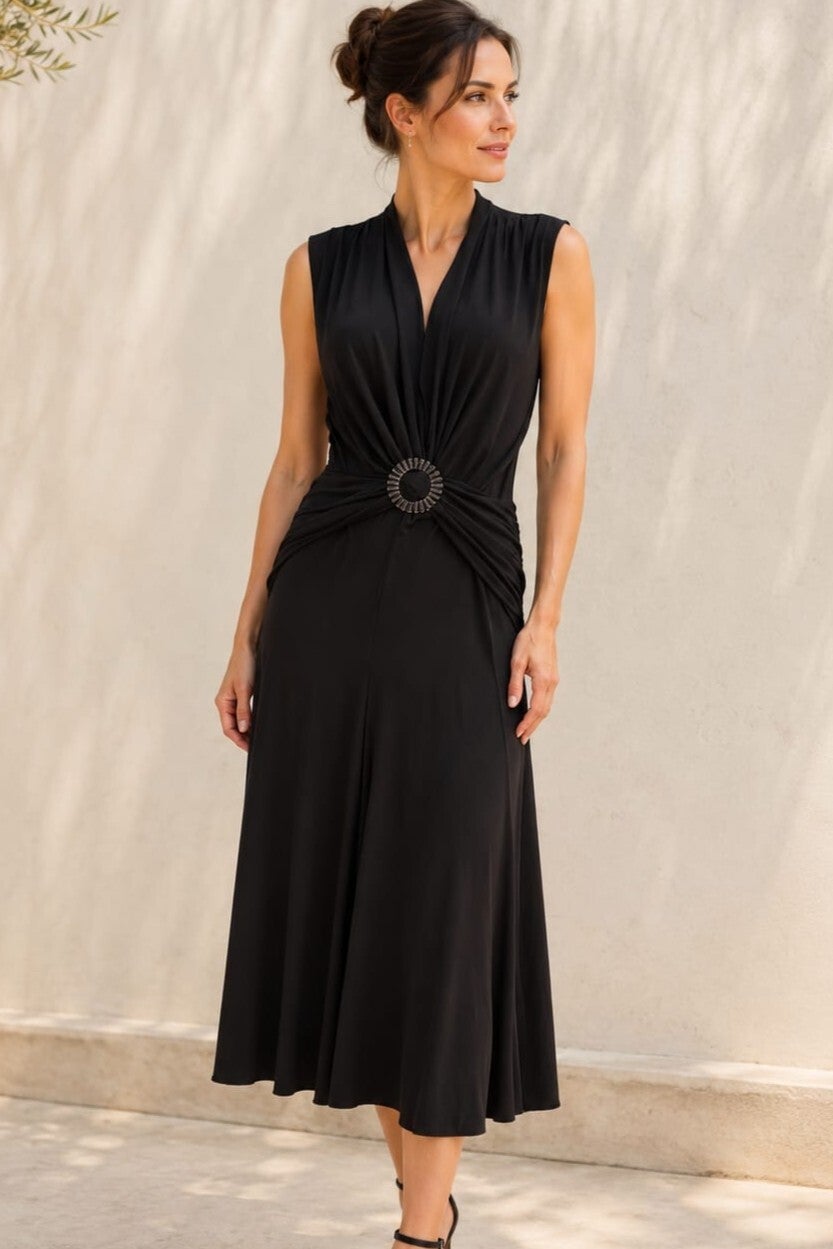 Heine Maxikleid ärmellos schwarz Gr. M (38)