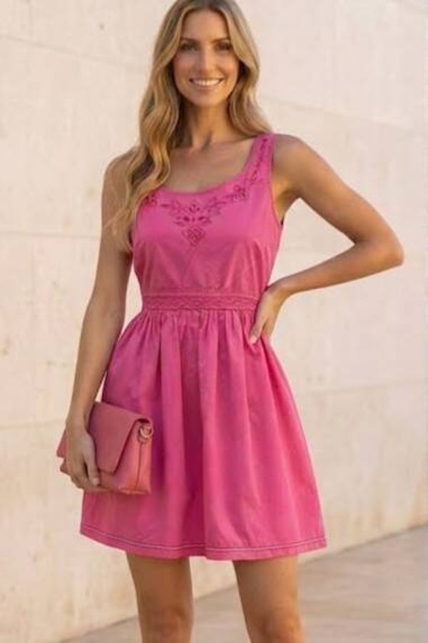 Hilfiger Denim Kleid ärmellos pink Gr. S (36)