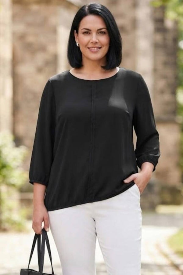 Triangle Bluse 3/4 Arm schwarz Gr. 4 XL (48)