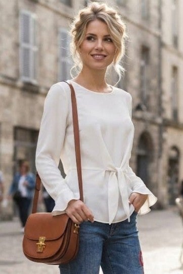 Springfield Bluse langarm weiß Gr. S (36)