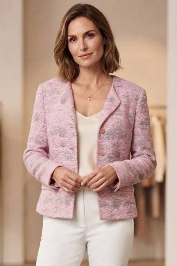 Hensel und Mortensen Blazer rosa/bunt Gr. L (40)