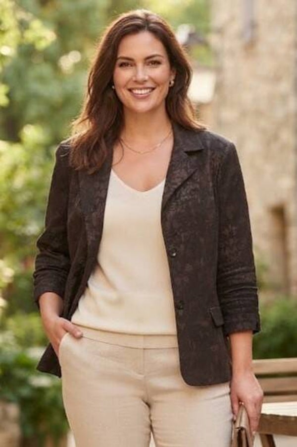 Adagio Blazer 3/4 Arm braun Gr. XXL (44)