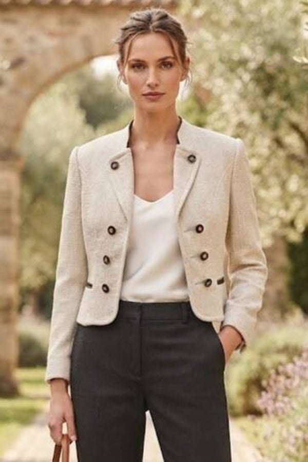 Trachten Julius Lang Blazer Jacke beige Gr. XS (34)