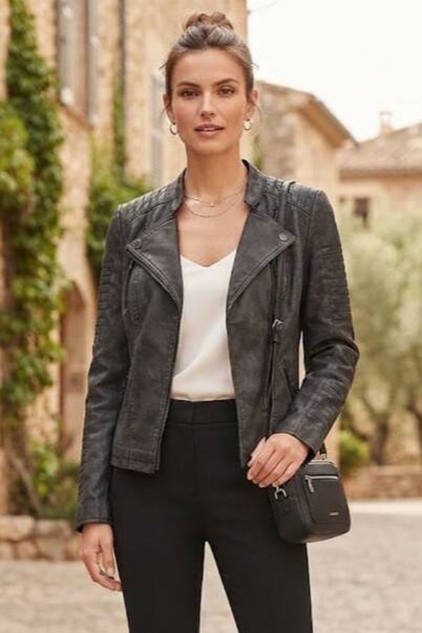 Only Kunstlederjacke schwarz Gr. XS (34)