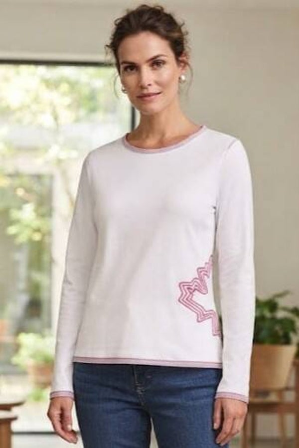 Bogner Fire + Ice Langarmshirt weiß mit Stickerei Gr. M (38)