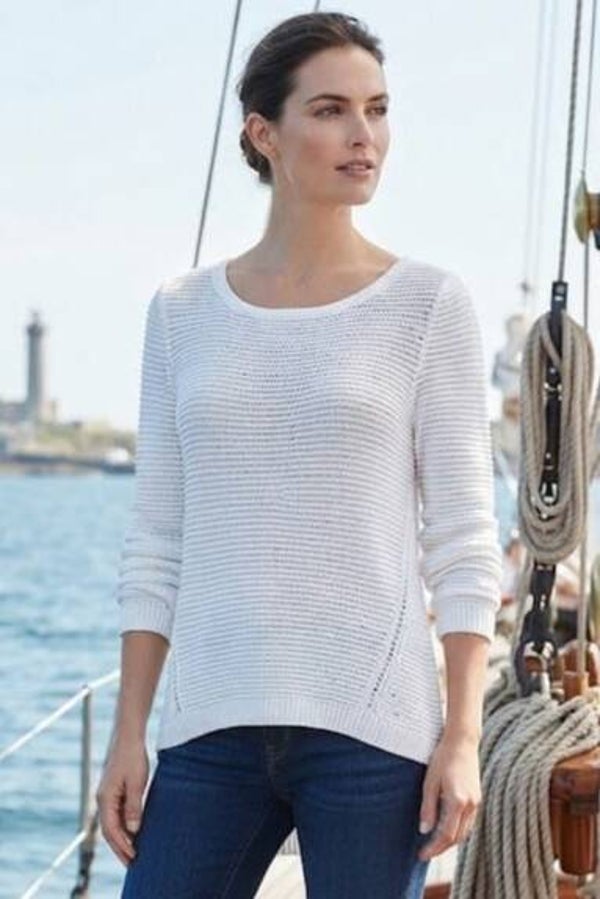 s.Oliver Feinstrickpullover weiß  Gr. S (36)