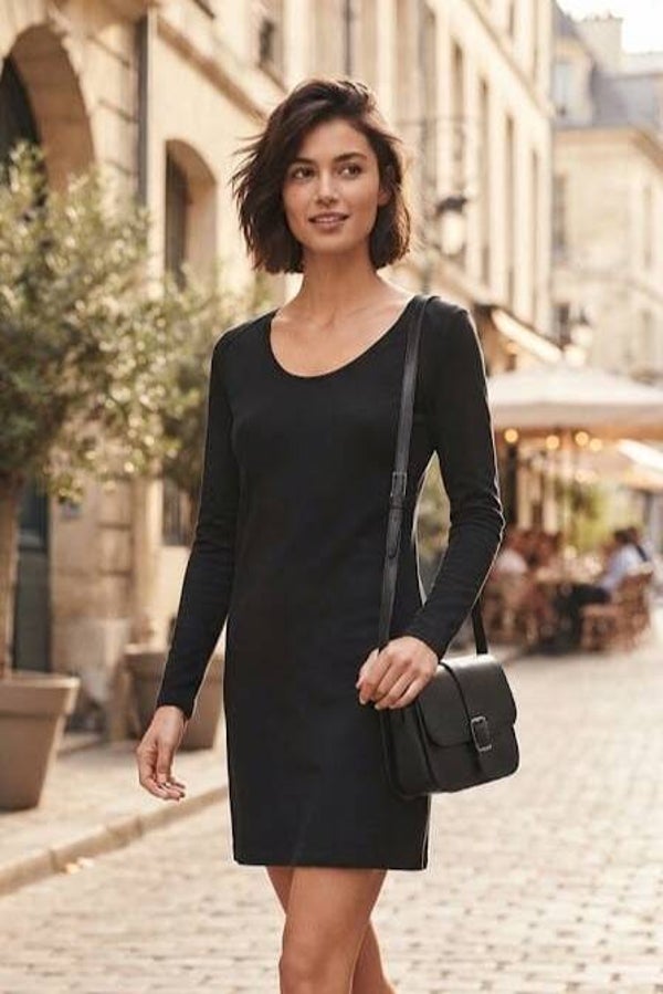 Vila Kleid langarm schwarz Gr. XS (34)