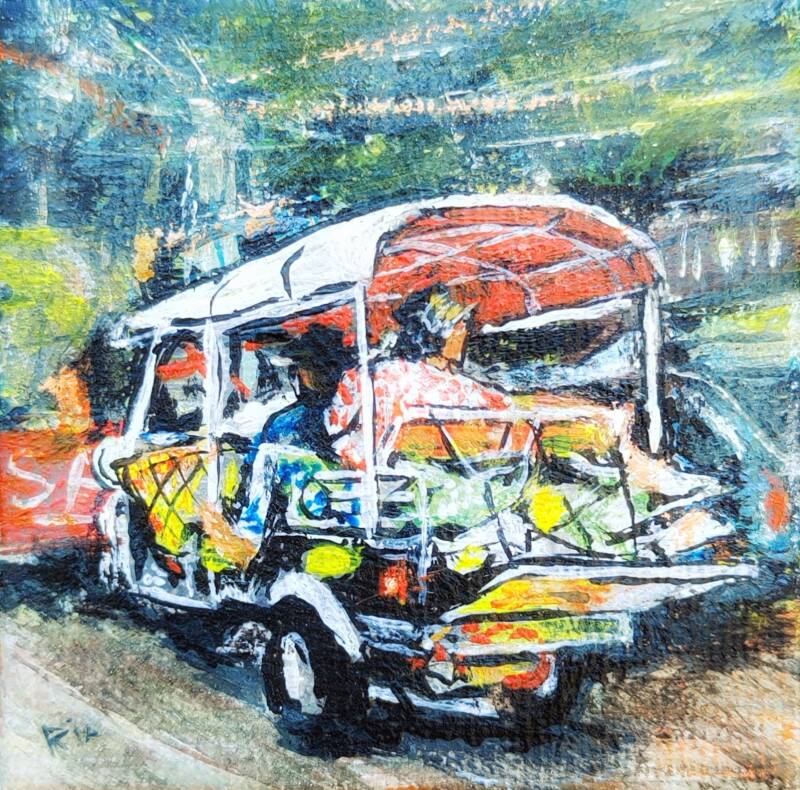 Bangkok 6,5x6,5cm, eigen werkje 