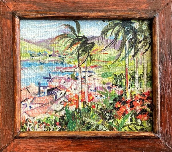 Miniatuur naar Willard Metcalf, incl. lijstje