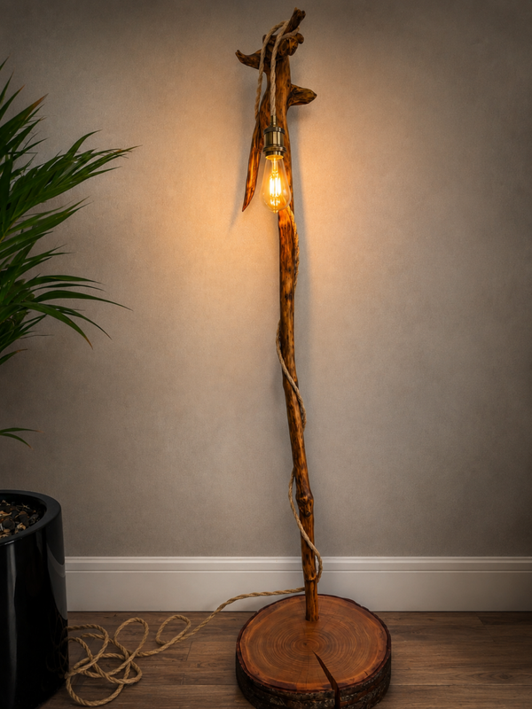 The Holly Root Floor Lamp — Handcrafted Natural Sculpture