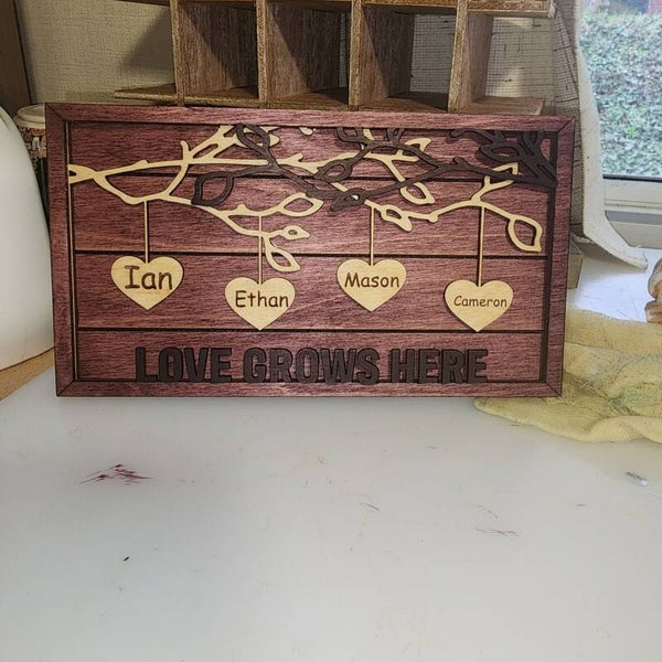 Hanging Hearts Sign