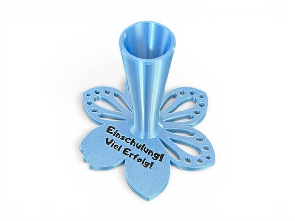 Schultütenständer Blume mit Name oder Wunschtext