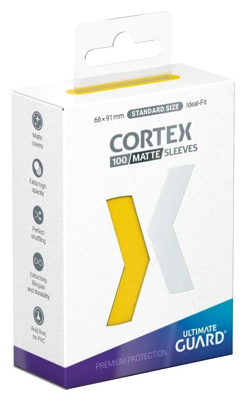Cortex Sleeves Matte Standard Size (100) - Yellow