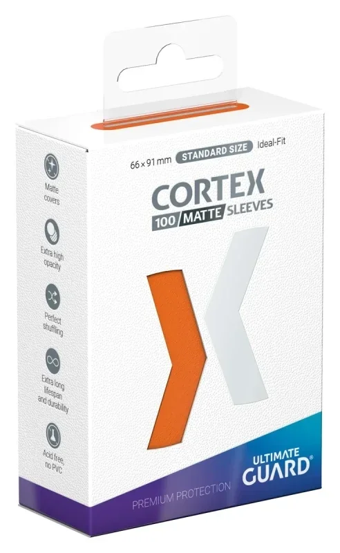 Cortex Sleeves Matte Standard Size (100) - Orange