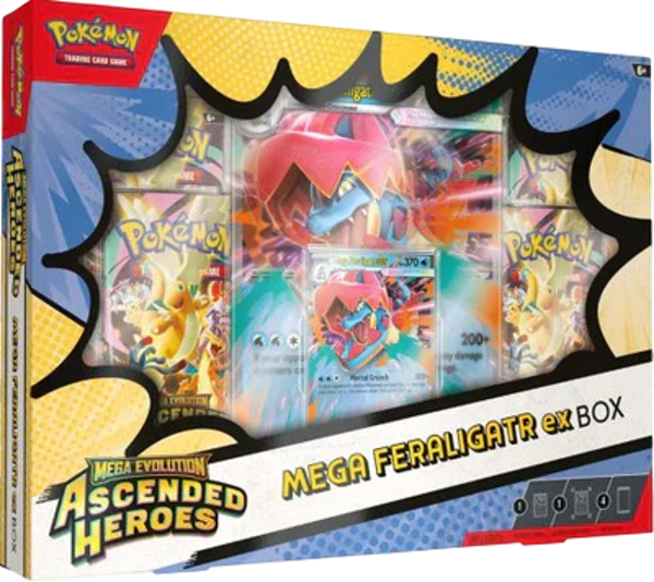 Pokémon Mega Evolution Ascended Heroes Mega Feraligatr ex Box
