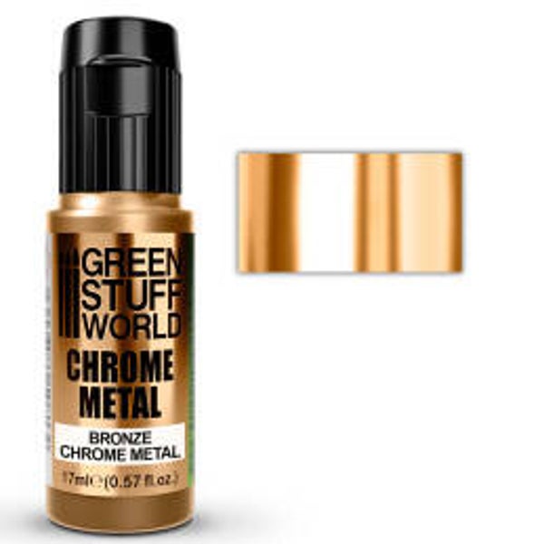 Green Stuff World Chrome Metal Paint Bronze Color 17ml