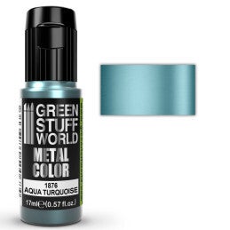 Green Stuff World Acrylic Metal Paint Aqua Turquoise 17ml