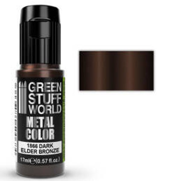 Green Stuff World Acrylic Metal Paint Dark Elder Bronze 17ml