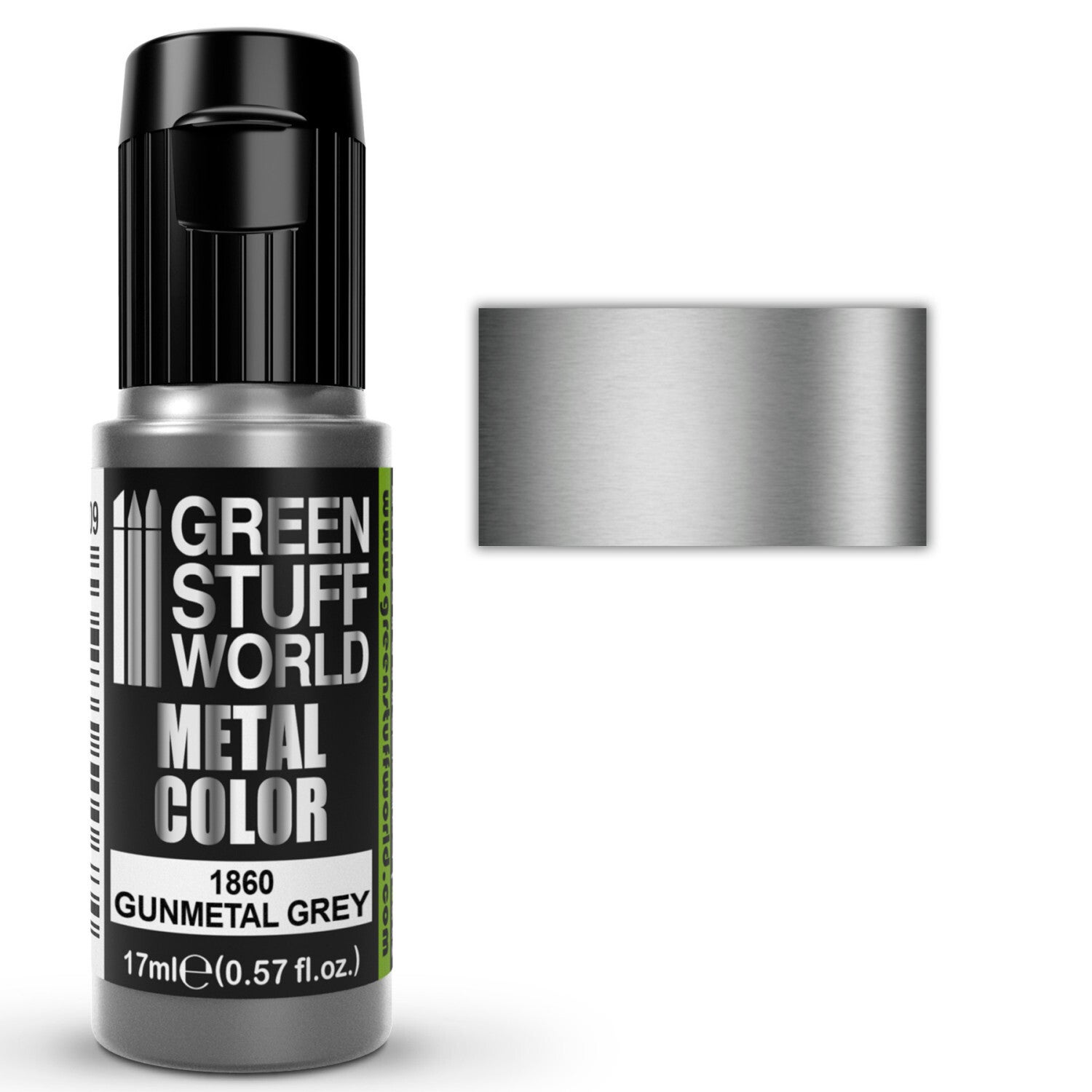 Green Stuff World Acrylic Metal Paint Gunmetal Grey 17ml