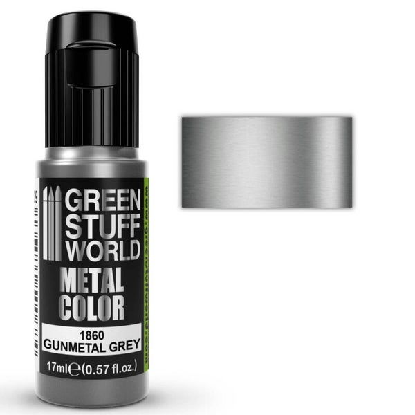 Green Stuff World Acrylic Metal Paint Gunmetal Grey 17ml