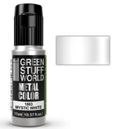 Green Stuff World Acrylic Metal Paint Mystic White 17ml