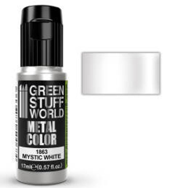 Green Stuff World Acrylic Metal Paint Mystic White 17ml