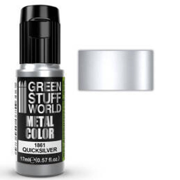 Green Stuff World Acrylic Metal Paint Quicksilver 17ml