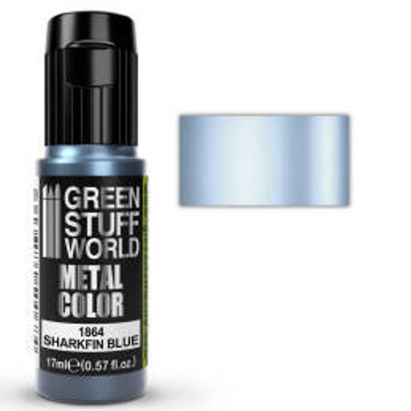 Green Stuff World Acrylic Metal Paint Sharkfin Blue 17ml