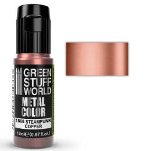 Green Stuff World Acrylic Metal Paint Steampunk Copper 17ml