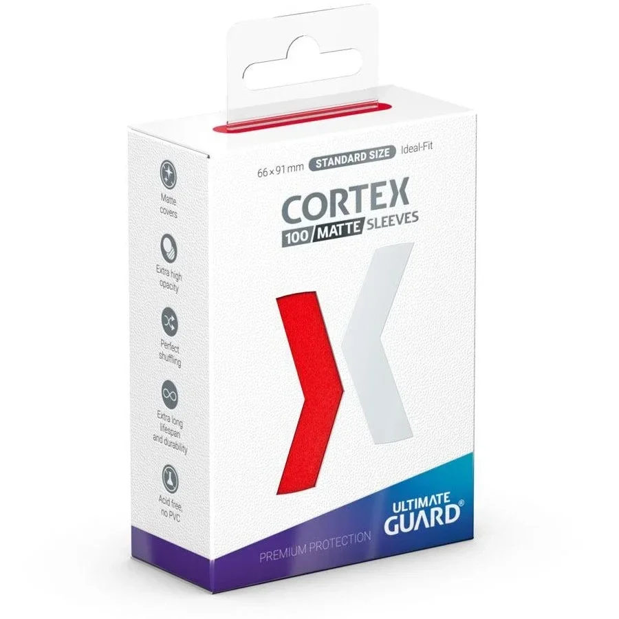 Cortex Sleeves Matte Standard Size (100) - Red