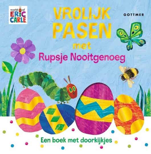 VROLIJK PASEN RUPSJE NOOIT GENOEG (kartonboek)