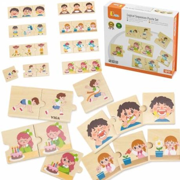 De Viga houten puzzel ‘Dagelijkse activiteiten’  emoties