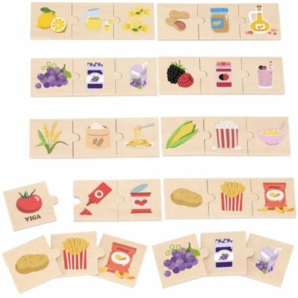 Houten logische puzzelset VIGA – Sorteren & Categoriseren