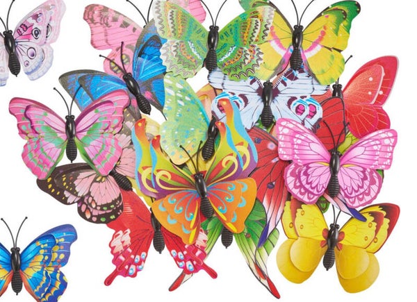 3D VLINDERS XXL (10 stuks)