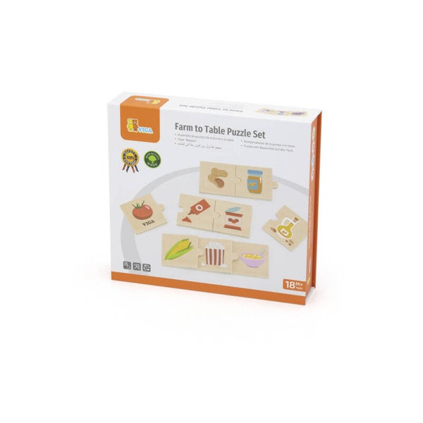 Houten puzzel VIGA – Farm to Table (Voedselketens)