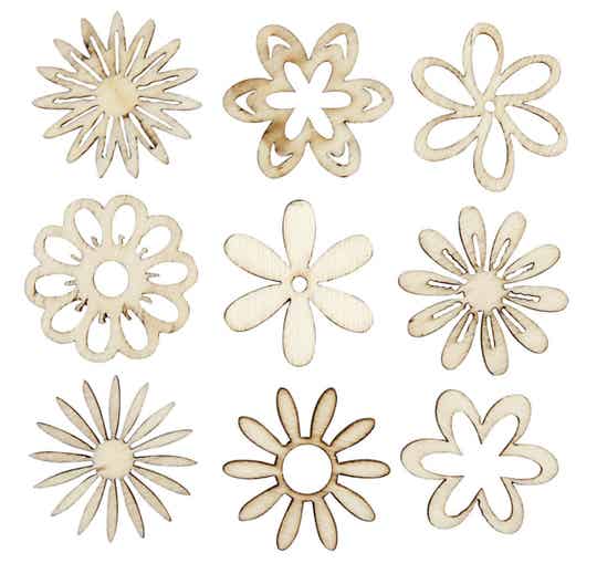 HOUTEN BLOEMEN (18stuks)