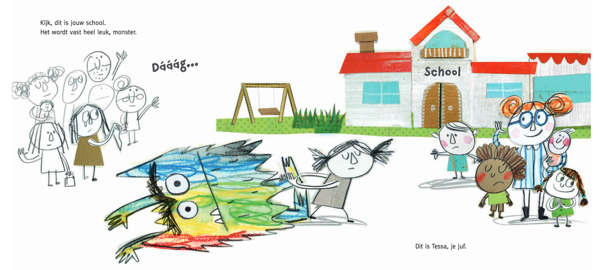 HET KLEURENMONSTER GAAT NAAR SCHOOL | kleutermaterialen.nl