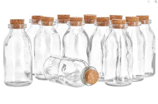 GLAZEN FLESJE MET KURK