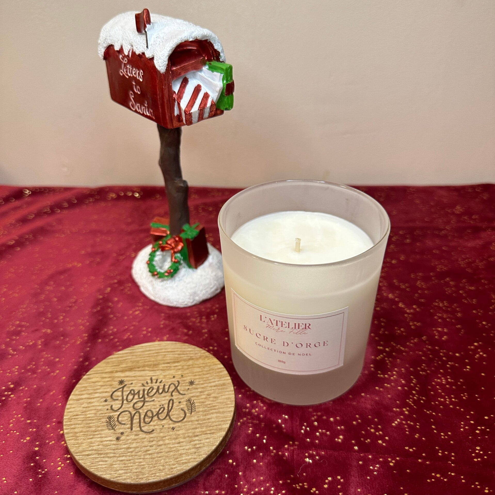 Bougie en pot de Noel