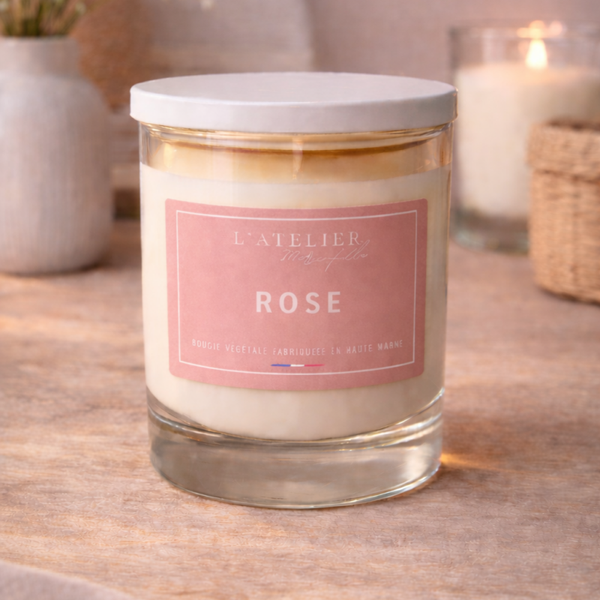 Bougie en pot - Rose