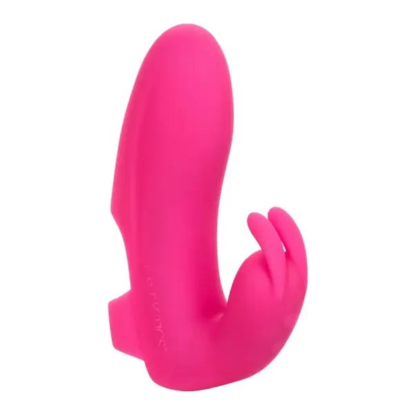 Marvelous Pleaser Rabbit Finger Vibrator Silicone USB Rechargeable Pink Toy
