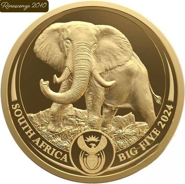 1/4 Unze Goldmünze Südafrika Big Five Elefant 2024 Proof