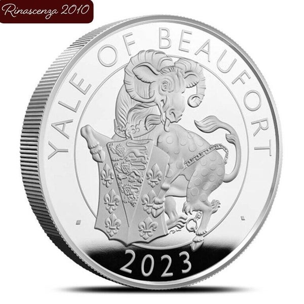 Silbermünze 5 oz The Royal Tudor Beasts The Yale of Beaufort  Polierte Platte 2023