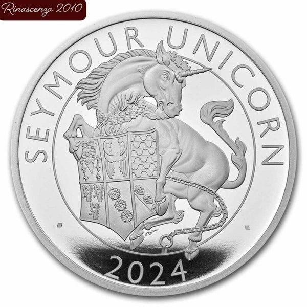 Silbermünze 1 oz The Royal Tudor Beasts The Seymour Unicorn 2024 PP
