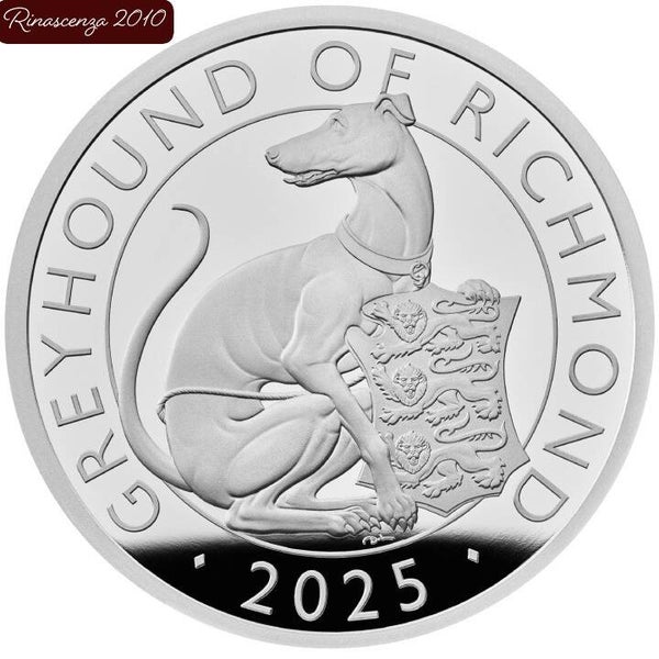 Silbermünze 1 oz The Royal Tudor Beasts The Greyhound of Richmond  2025 PP