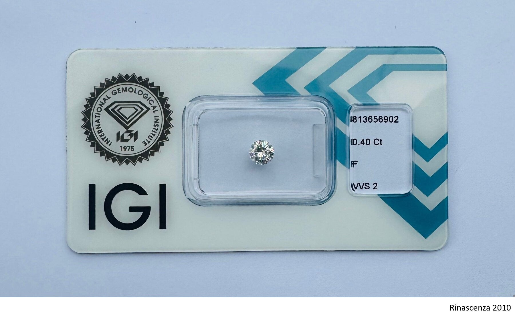 Lose Diamant (Natürlich) - 0.40 ct - Rund - F - VVS2 - International Gemmologie Institute (IGI) - *VG Keine*