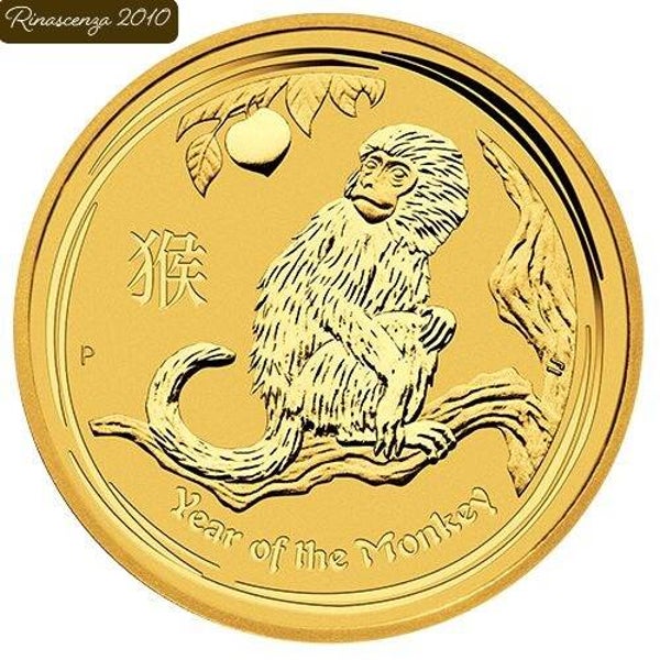 1/10 oz Goldmünze Affe 2016, Lunar Serie II