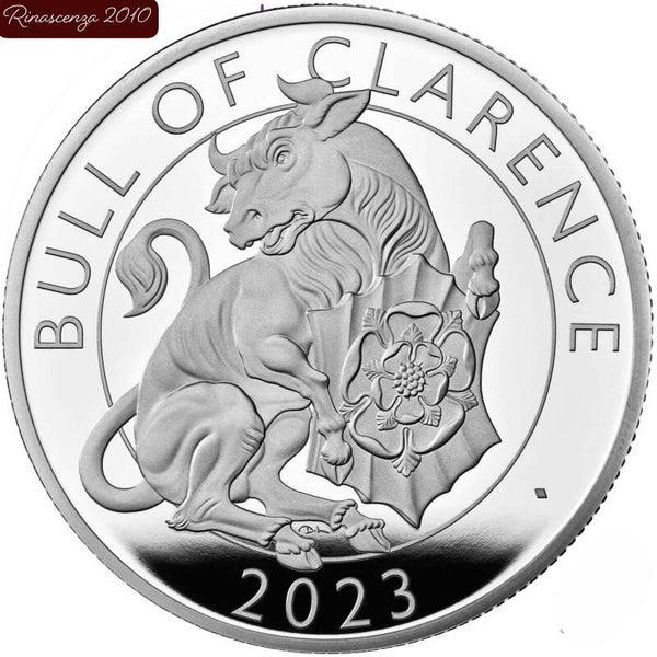 Silbermünze 1 oz The Royal  Tudor Beasts The Bull of Clarence  2023 PP