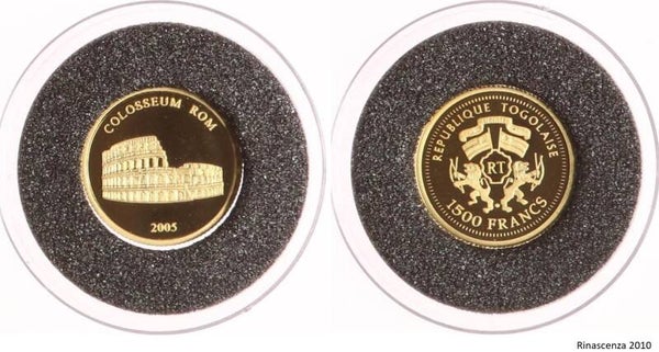 Gold Münze „ Coloseum“ 1,24 g. 999,9