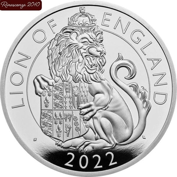 Silbermünze 1 oz The Royal Tudor Beasts Lion of England 2022 PP